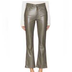 MOTHER Olive vegan leather jeans EUC 30